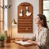 Manual Date Slider Wooden Vintage Goose Couple Perpetual Calendar, Reusable Month Blocks Farmhouse Wall Hanging Decor for Home Office Decorative