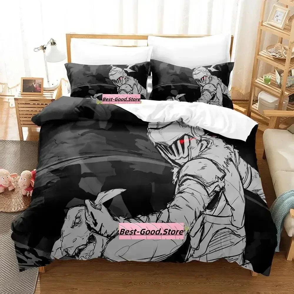 New Goblin Slayer Beding Set Single Twin Printed Bed Linen Set With Pilowcase Bed Soft Duvet Cover Single Double Quen Super King-Sized Dimensionsd