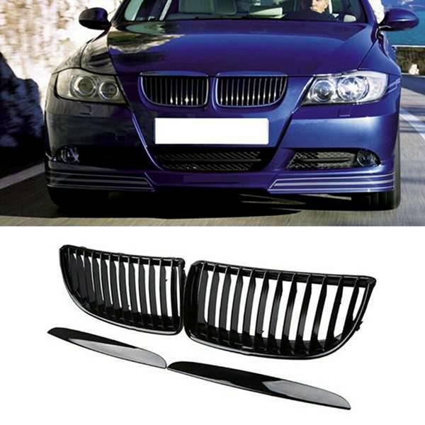 1 Pair Compatible with 2005-2009 BMW 3 Series E90/E91 Kidney Grille
