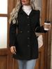 New Autumn Winter Women's Fashion Lapel Button Chic Slim Fit Wool Blend Coat Jacket