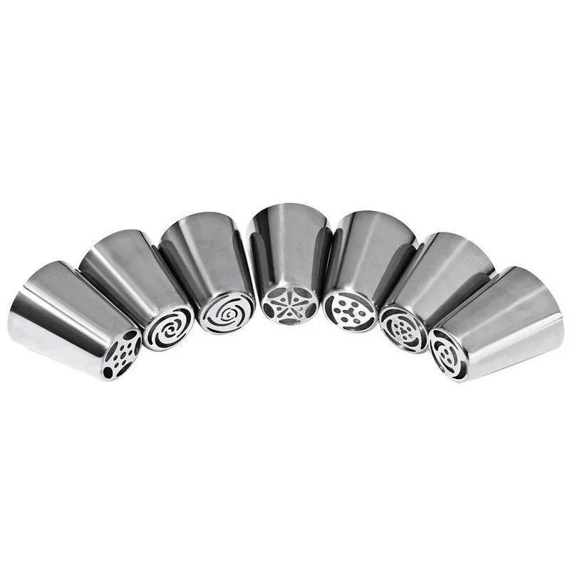 Stainless Steel Russian Tulip Icing Piping Cake Nozzles Cream Pastry Decorating Tips Set Cupcake Cake Decorating Tools