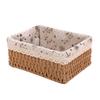 Woven Storage Basket Rural Fabric Weaving Handmade Desktop Storage Basket for Organizing Shelves Bedroom Bathroom
