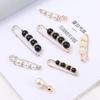 Fashion Fixed Collar Anti-Light Tightening Waistband Pearl Brooch Lapel Pin Badge Buckle