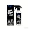 Tire Shine Spray 120ml Exterior Tire Dressing for Vehicle Rubber Protection and Shine Enhancer with Easy Spray Trigger Bottle
