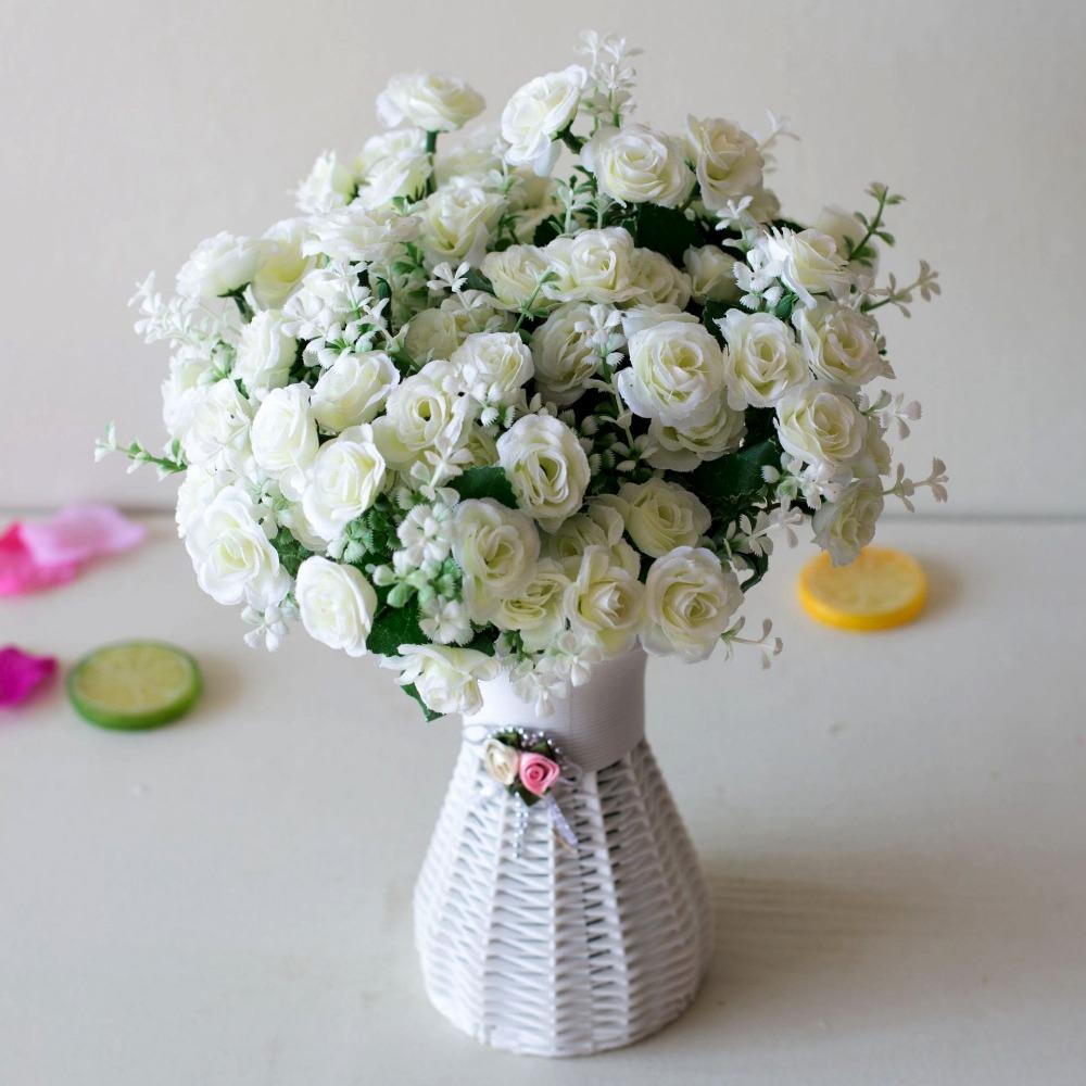 15 Head Real Happy Flower Mini 6 Colors Valentine's Day Flowers Photography Photo Gift Rose Flowers Decorative Home Decorative