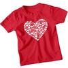 Love Hearts Pattern 100% Cotton T-shirt Mens Tees Top Childrens Graphic Affection Tee