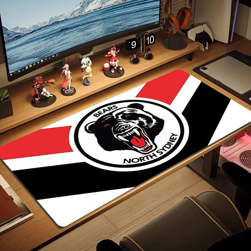 North Sydney Bears Print Cushion Non-slip Laptop Tablet Big Mousepad XXL Mat Mini PC Playmat With Lock Edge