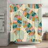 Colorful Palm Leaf Shower Curtain Bathroom Decor with Modern Design for Home Decoration Waterproof Fabric for Bathrooms 69x72 in