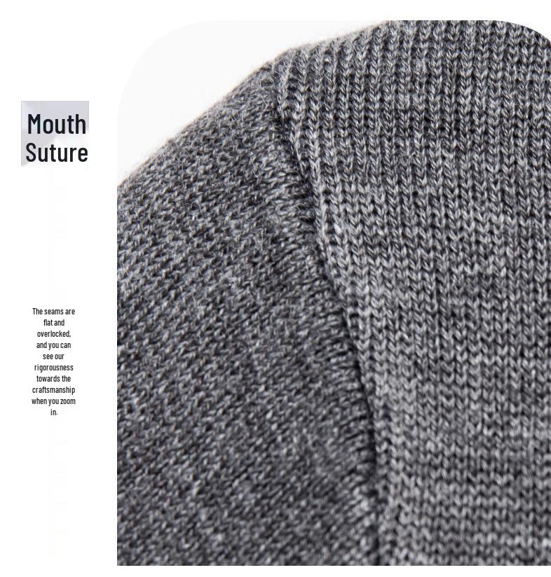 Men's 2024 Autumn/Winter Stand Collar Knitted Cardigan Jacket for Middle-Aged and Young Men - Versatile Zipper Sweater Coat