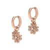 Lucky Four Leaf Clover Light Luxury Wish 925 Silver Zirconia Cubic Zirconia Earrings Women Earrings Rose-Gold EG3610221