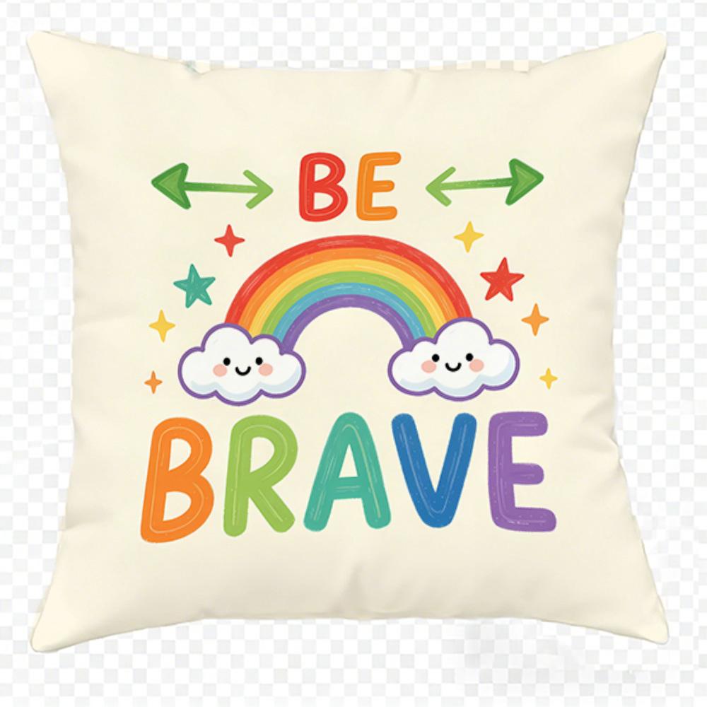 1/4Pcs Colorful Motivational Printable Pillowcases For Inspirational Home Decor Sofa Cushion Cover Home Bedroom Room Decoration