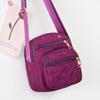 Five-layer Zipper Crossbody Bag Nylon Small Phone Bag Trendy Shoulder Bag  Cosmetic Bag