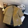 Men's American Style Winter Gourd Pattern Thickened Short Sleeve Cotton Padded Jacket