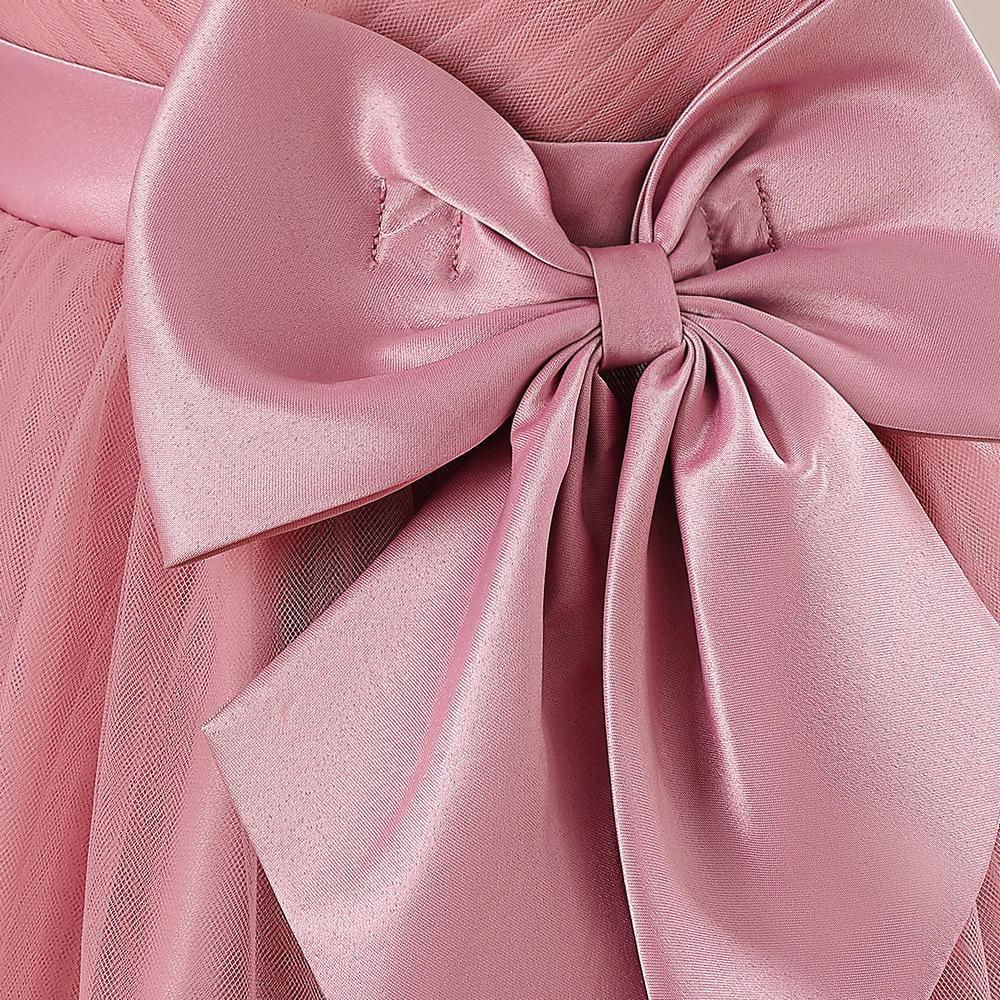 Girls' Formal Sequin Mesh Flower Princess Dress for Big Kids