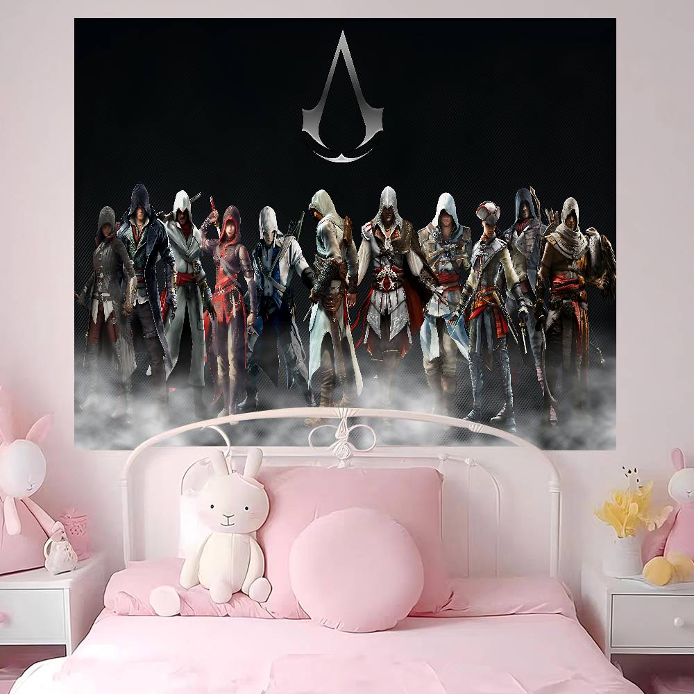 AAssassin CCreed Game Cartoon Tapestry Wall Hanging Decoration Household Home Decor