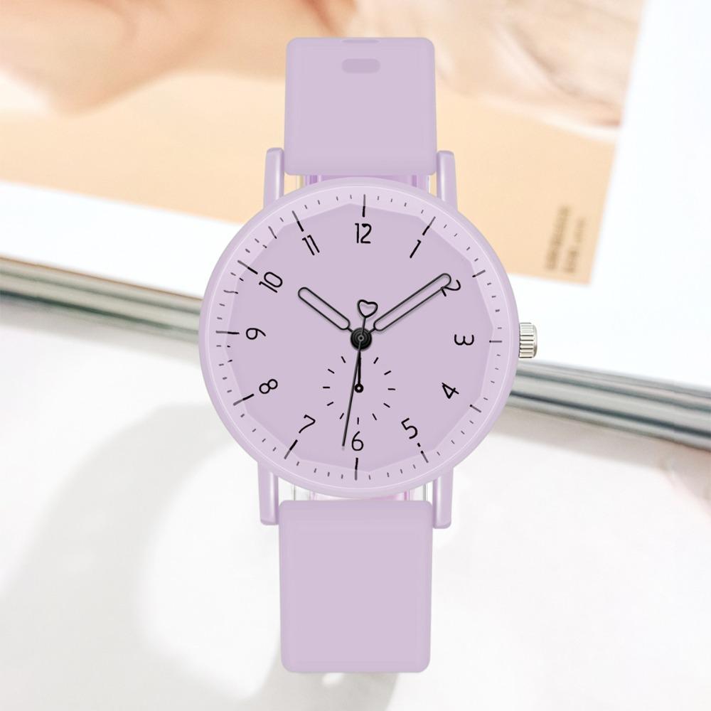 New Candy Color Women Watch Silicone Strap Arabic Digital Dial Sports Wristwatch Ladies Quartz Watche Student Use