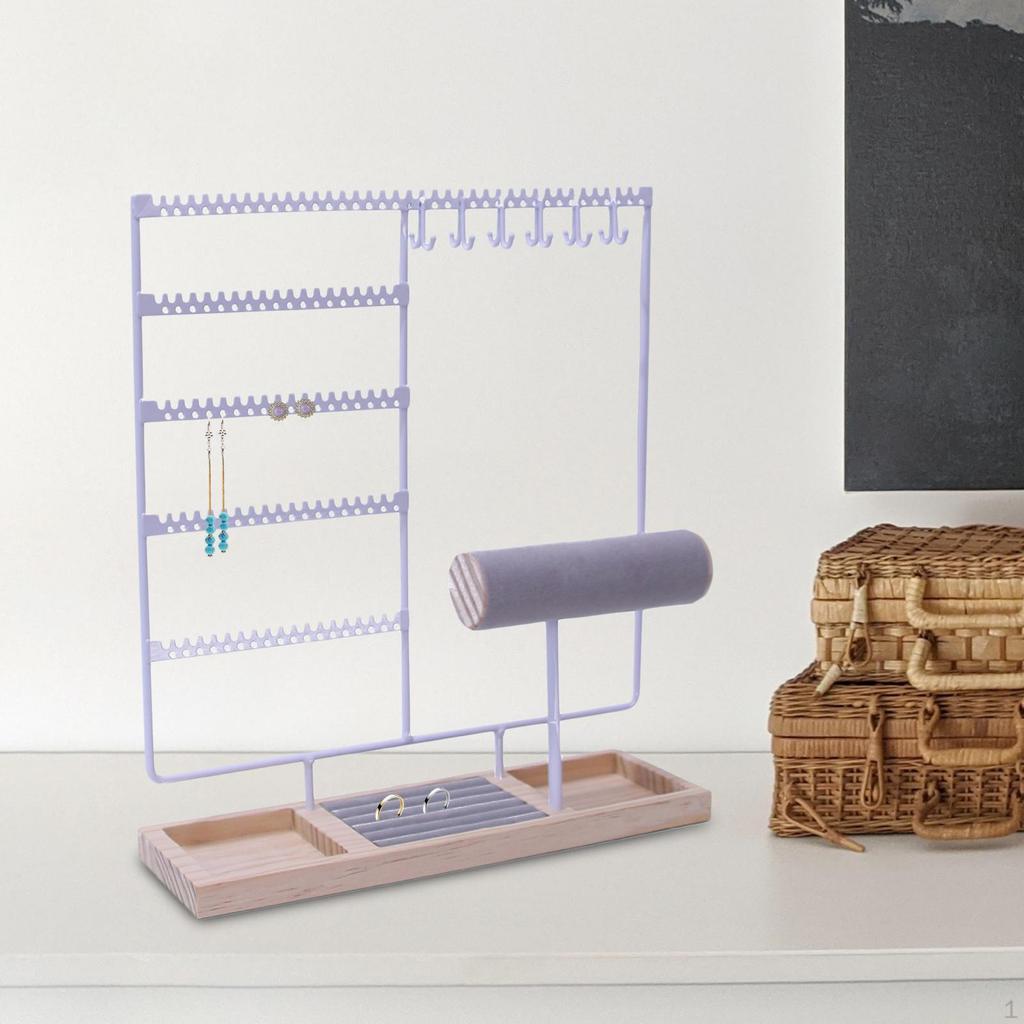 Earrings Display Organizer Rack for Jewelry Storage And Necklace Holder
