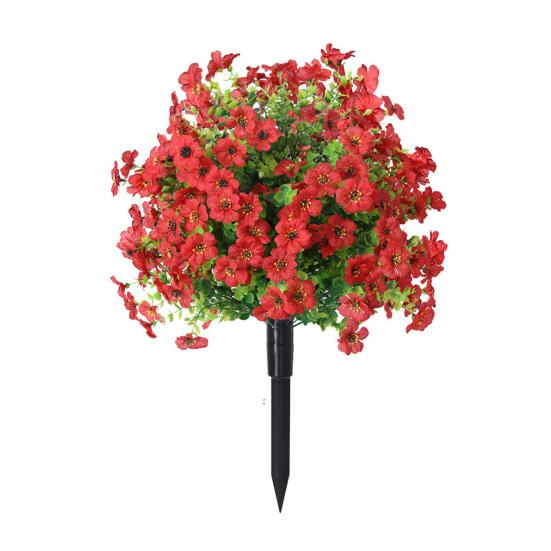 

Artificial Violet Topiary Ball with Ground Spike for Outdoor Faux Violet Shrub Bushes Realistic UV Resistant Fake Plants for Garden Yard Front Porch 1pc