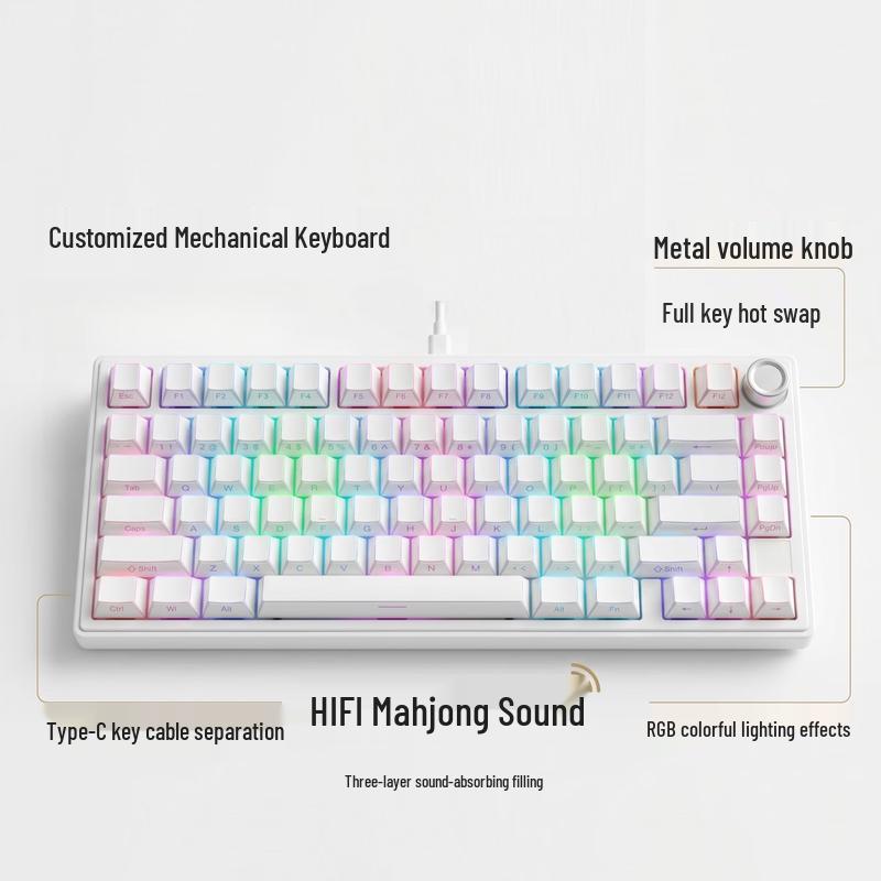 OLOEY Compact 60% RGB Mechanical-Feel Gaming Keyboard