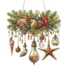 Xmas Theme 2D/Flat DIY Rhinestone Diamond Art Window Pendants Diamond Painting Set Diamond Art Pendant Wall Door Decoration
