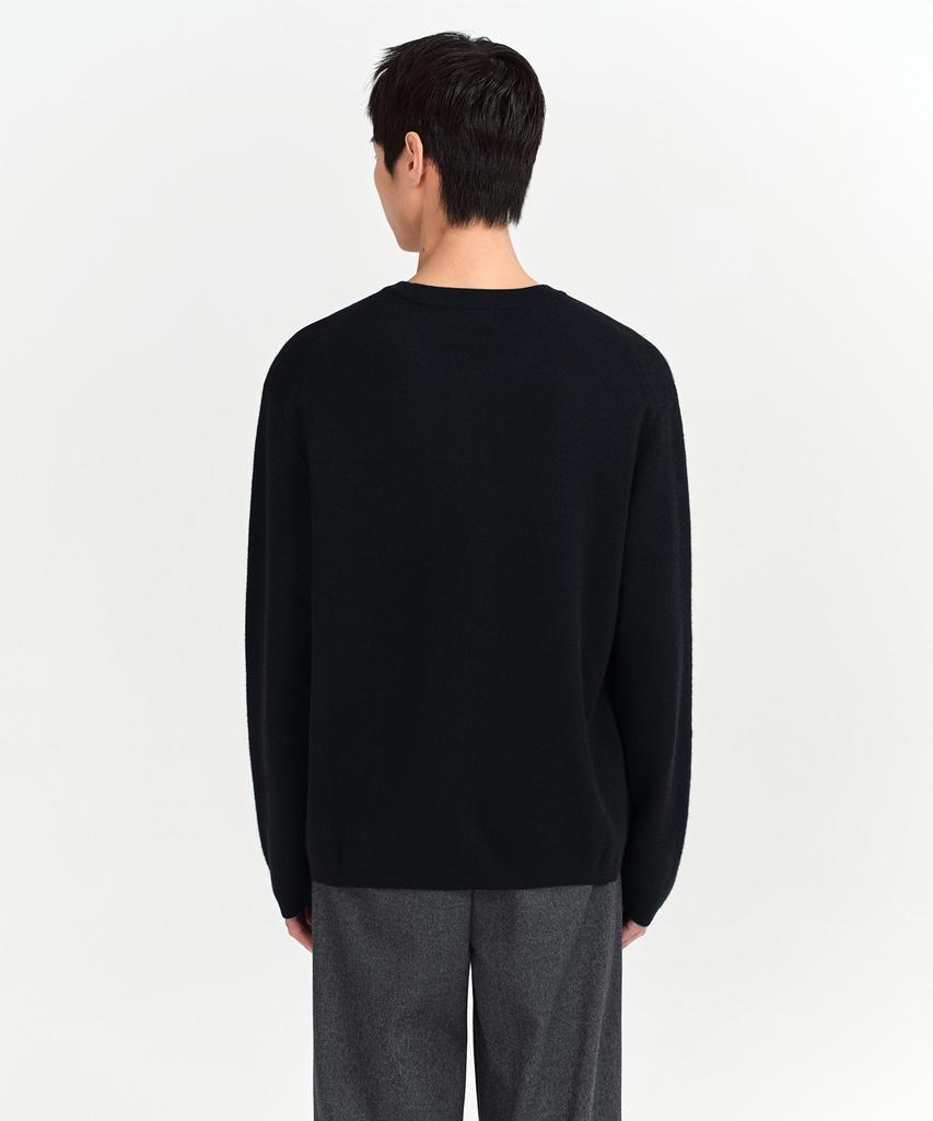 Musinsa Standard Minimal Crew Neck Knit [Black]