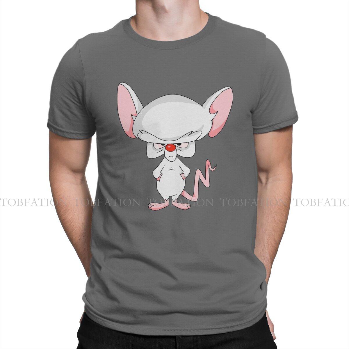ZheXiong TEE Pinky en de Hersenen TV Look You T-shirt Zwart voor Heren Oversized T-shirt Harajuku Heren Tops Tee 2XL