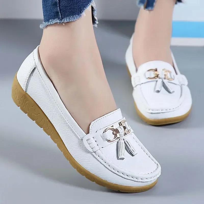 

Women s Slip-On Loafers Ballet Flat Moccasins Casual Sneakers Flat Shoes for Women Zapatos Mujer Comfortable Footwear 35 коричневий
