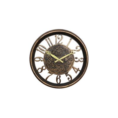 Vintage Wall Clock Living Room Metal Pointer Clocks Home Office Decor Bell High Precision Plastic Shell Quartz Watch
