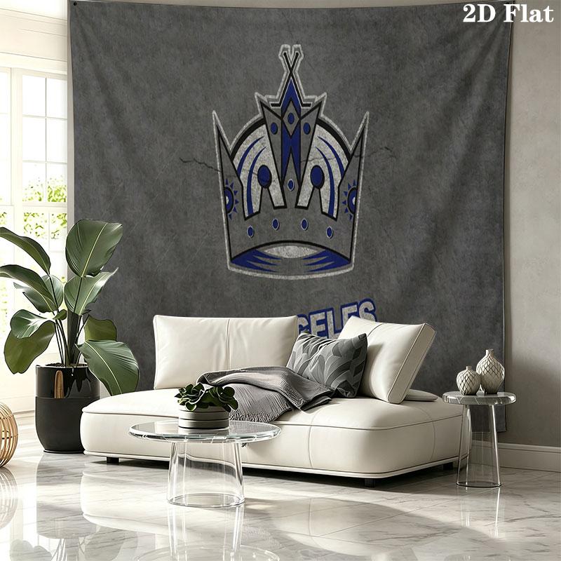 LA Kings Art Wall tapestry, aesthetic printed fabric blanket, suitable for bedroom, living room, and home decor.