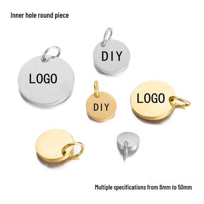 DIY Stainless Steel Round Disc Pendant - Highly Polished, Multi-Specification with Single Loop, Engravable Accessories.