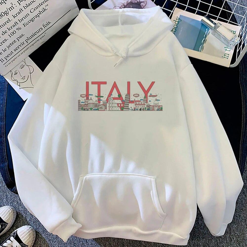 Italy Hoodies Women Anime Anime Long Sleeve Top Sweater Hoddies Women Streetwear Sweatshirts Unisex