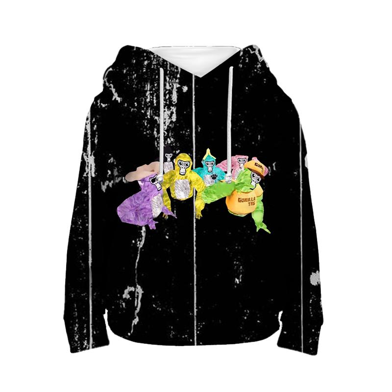 Gorilla Tag Monke Sweatshirts Autumn Baby Kids Tops Monkey Casual Sports Long Sleeve Clothing Sports Kids Boy Girl Toddler Hoodies