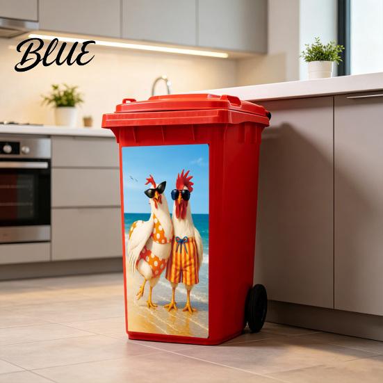 Outdoor Garbage Bin Stickers Fun Animal Trash Can Stickers, Self‑Adhesive Decals for Waterproof Adhesive Labels Can, Mailbox Storage Box Yard