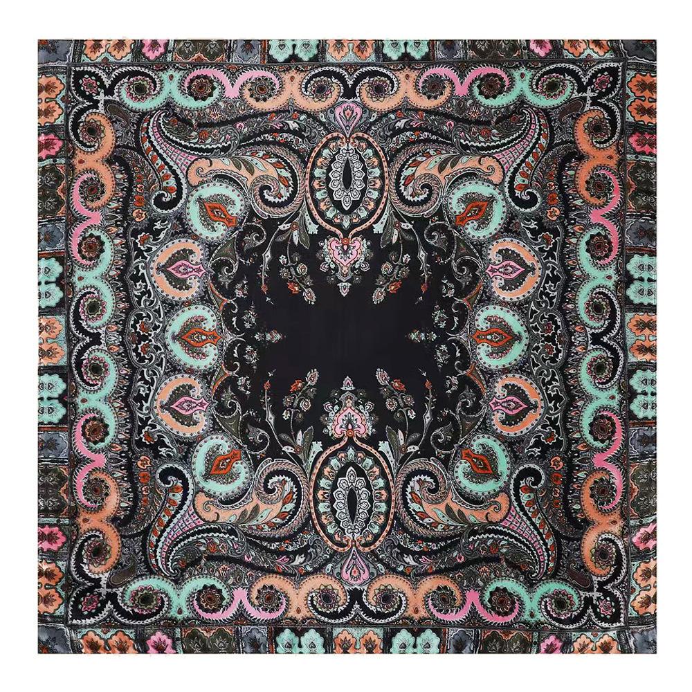 Women’s Headscarf – 90cm Square Satin Printed Scarf in Trendy, Versatile Colours