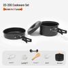 DS-200 Portable Non-stick Outdoor Cookware Set for 1-2 People