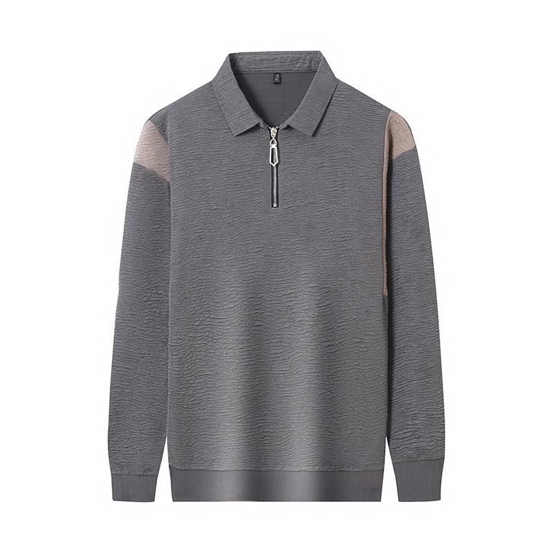 Autumn and Winter Half Zipper Polo Collar Outdoor Commuter T-shirt