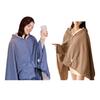 Electric Blanket USB-Powered Hooded Zipper Closure Solid Color Heated Shawl Wraps Winter Warm Quick Heating Blanket