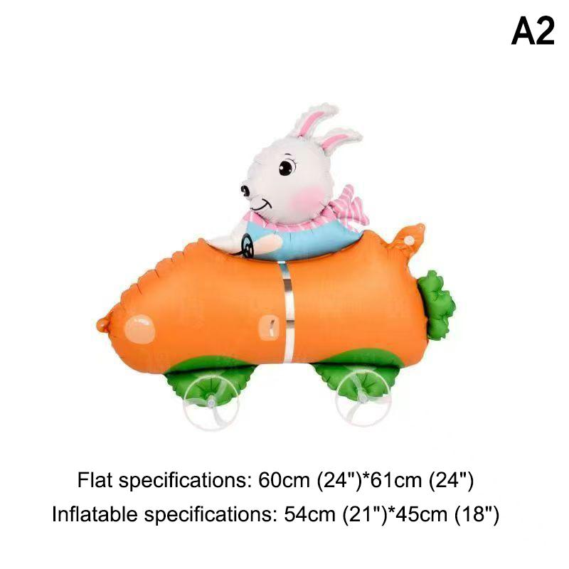 HUAHUA4D Alphabet Foil Balloon Elephant Design with Wheels for Kids' Parties and Baby ShowersHUAHUA