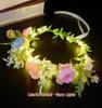 Mori-Style Glowing Flower Crown: Bridal, Child & Adult Headdress for Festivals, Photography & Night Markets with Flashing Headband