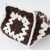 Raw Wool Knitting Kit Large Motif Dark Brown - Bag,