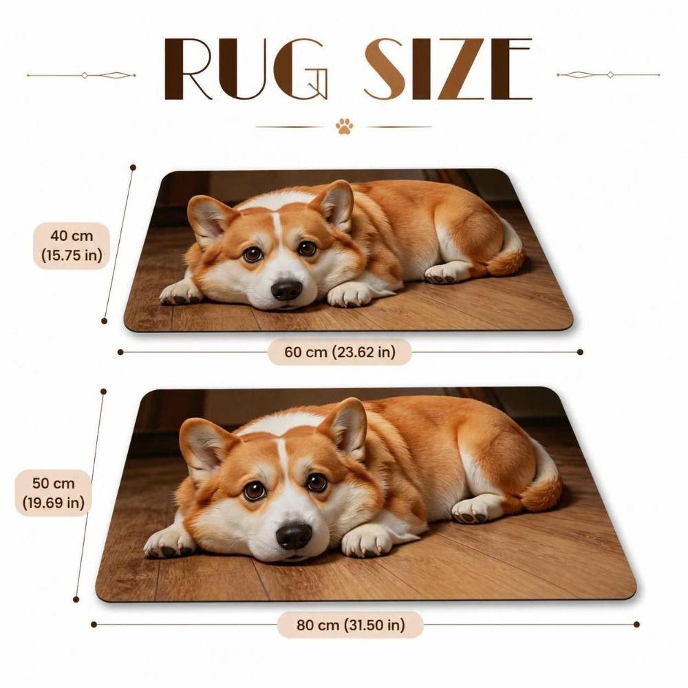 Quick-dry Dog Pattern Doormat Diatomite Bathroom Floor Mat Cute Diatomite Bath Rug  Entryway