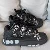 Ins invierno graffiti toma callejera plana antideslizante zapatillas de tabla nicho ligero estudiante casual zapatillas deportivas zapatillas individuales