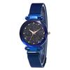 Women Round Bracelet Watch Starry Sky Analog Quartz Wristwatch with Clear Dial for Outside Office Business Meeting