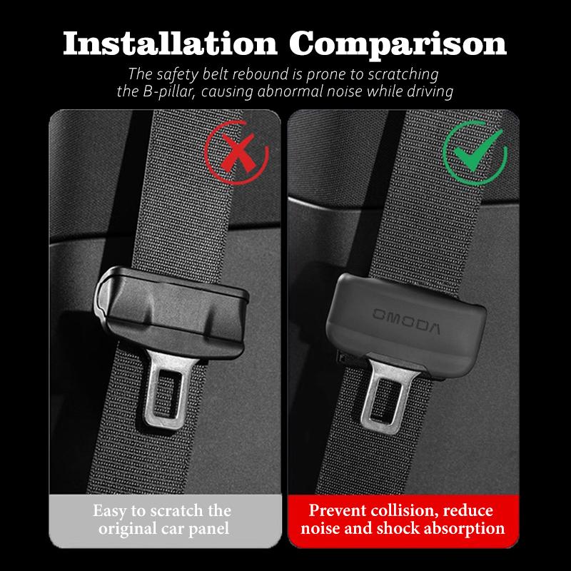 Car Seatbelt Buckle Cover Silicone Anti-scratch Protector Guard For Chery Omoda 5 C5 E5 C9 9 EV PHEV 2025 gks1