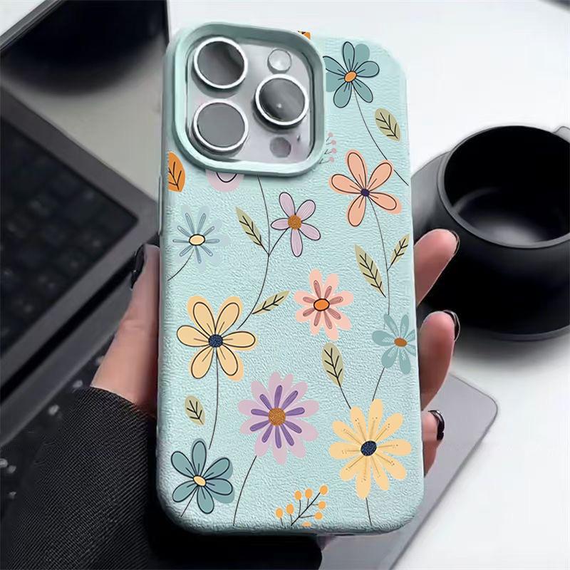 Fall prevention Personalized phone case iphone16pro For iPhone 16 15 Pro Max 16promax 14 13 12 11pro Artistic Flower Pattern