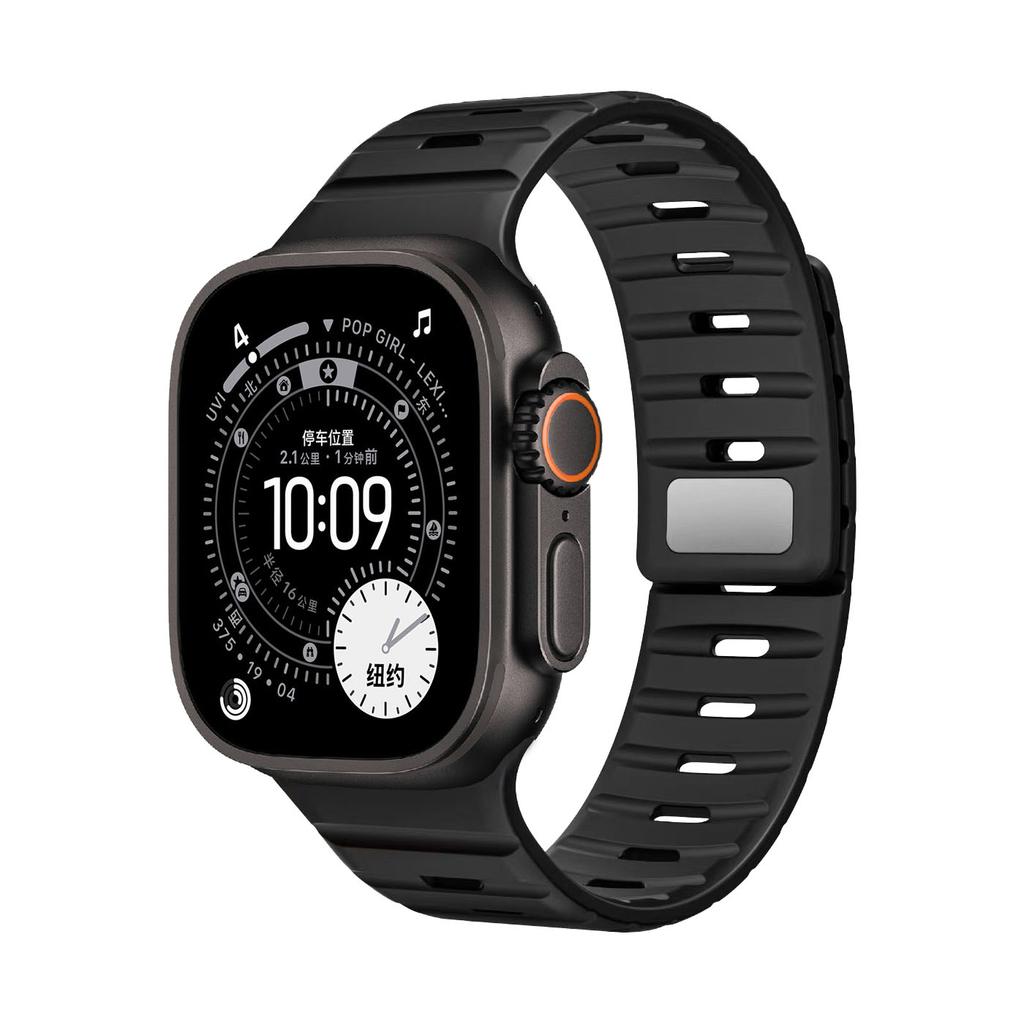 Magnetic Silicone Strap for Apple Watch Ultra 3 2 1 49mm Band Series 11 10 46mm 42mm/9 8 7 45mm 41mm Bracelet iWatch 6 5 4 SE 3