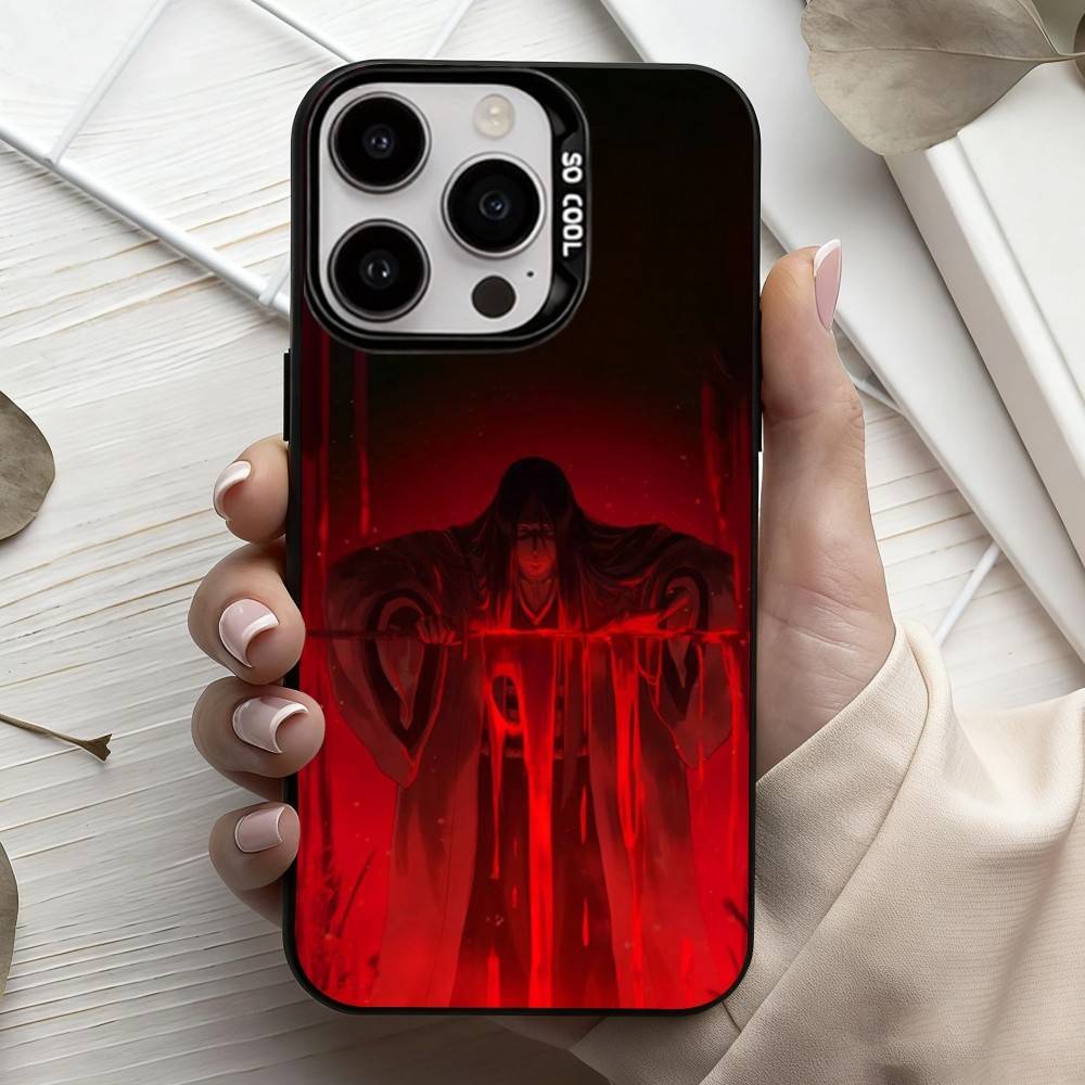 Etui na telefon R-Retsu Unohana B-Bleachs Dla iPhone17,16,15,14,13,12,11 Plus,Pro Max Czarny Cukierkowy srebrny etui na telefon