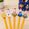 Cute Cartoon Pencil Toppers Set Toppers, Lovely Charms, Pen Number Caps for Classroom Decorations School Supplies Rewards Durable Silicone Protectors