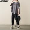 DIMANAF 2023 Women Plus Size T-Shirt Casual Tops Loose Solid O-Neck Summer Short Sleeve Fashion Green