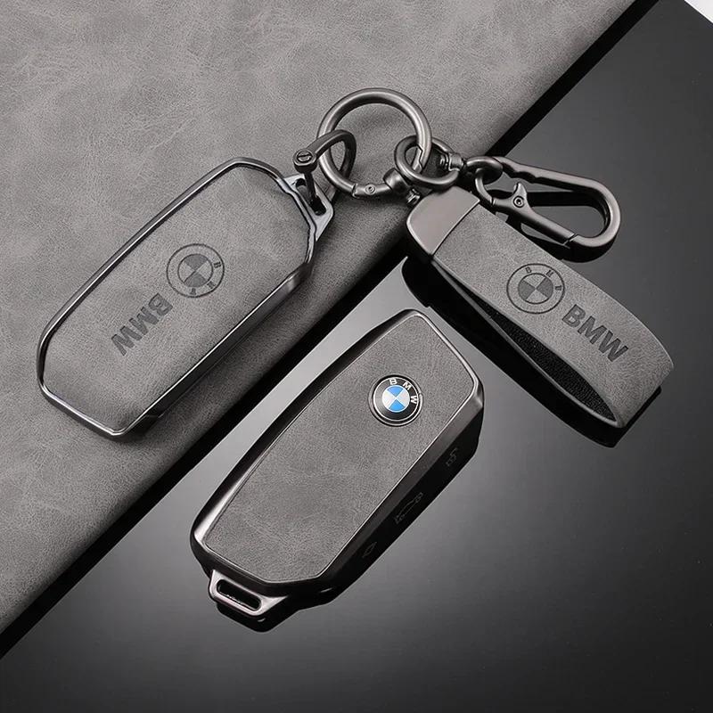 LJFJN1 Car Sticker TPU Car Key Cover Case Shell Bag for BMW X1 U11 X7 X5 G05 LCI I7 IX XM Series 7 740Li U06 G81 M3 2023 2024 Keychain